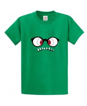 Angry Cartoon Face With Teeth Unisex Kids And Adults T-shirt for Animated Movie Fans